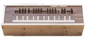 Origineel cadeau muziekliefhebber wijnkistje piano
